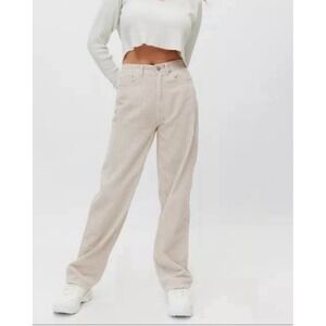 BDG Urban Outfitters High Rise Baggy Corduroy Pants Womens Size 28  Beige